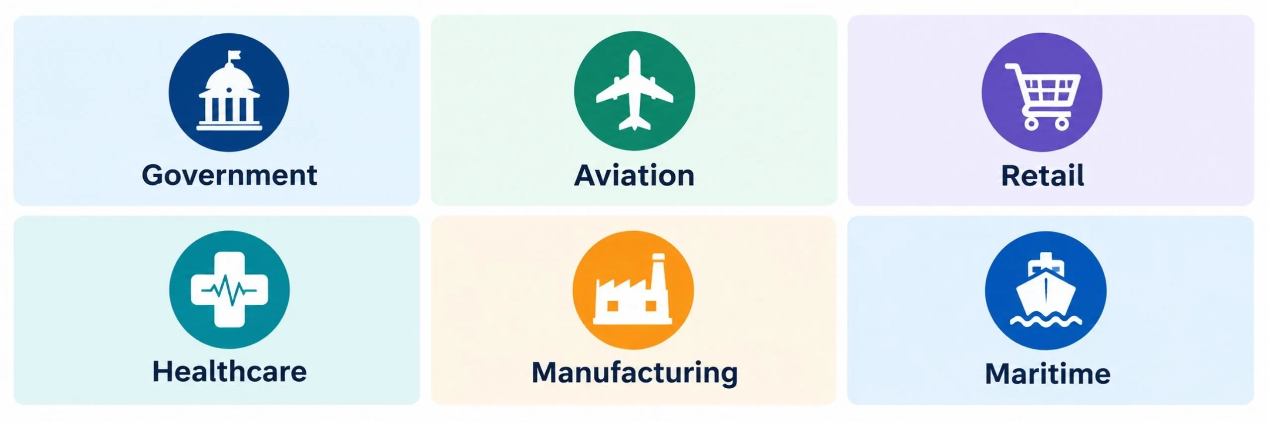 Sectors served by Exsolution Consultancy (FZE): government, aviation, retail, healthcare, manufacturing and maritime in the UAE